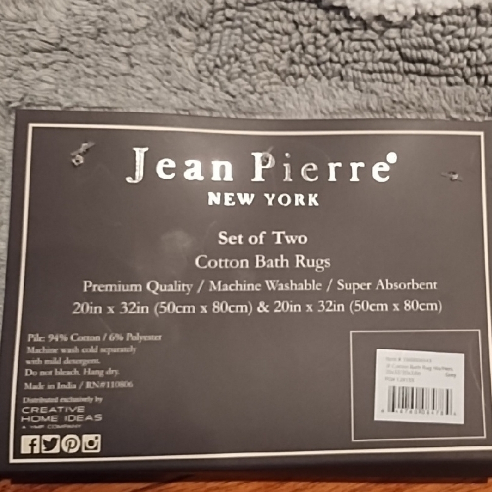 Jean Pierre New York "His & Hers" Bath Mat Set - Picture 5 of 6